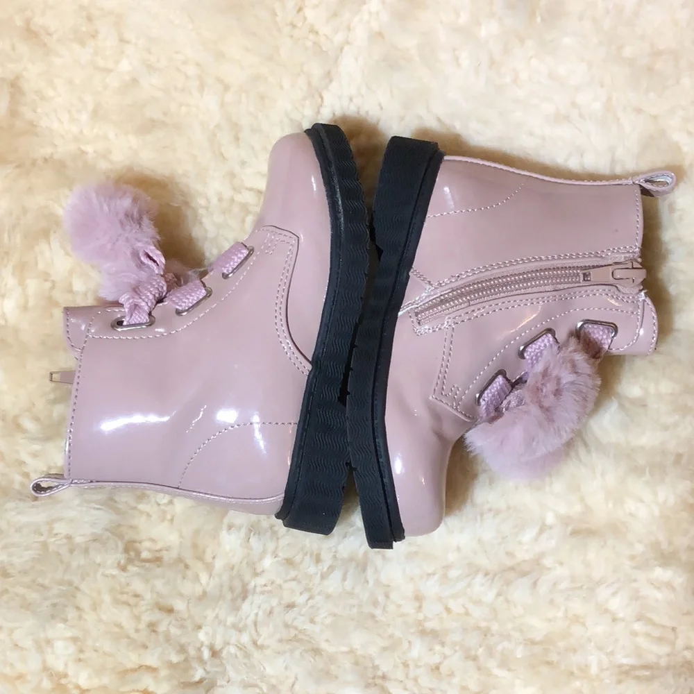 Rachel Kids Girl Lil Paxton Pink Moto Boots